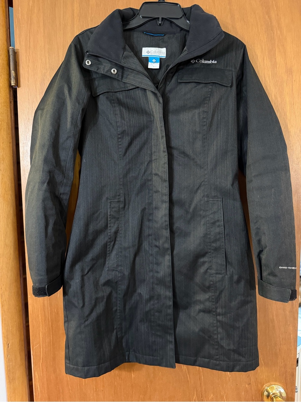 Columbia Women's Omni Shield Black Waterproof Long Coat